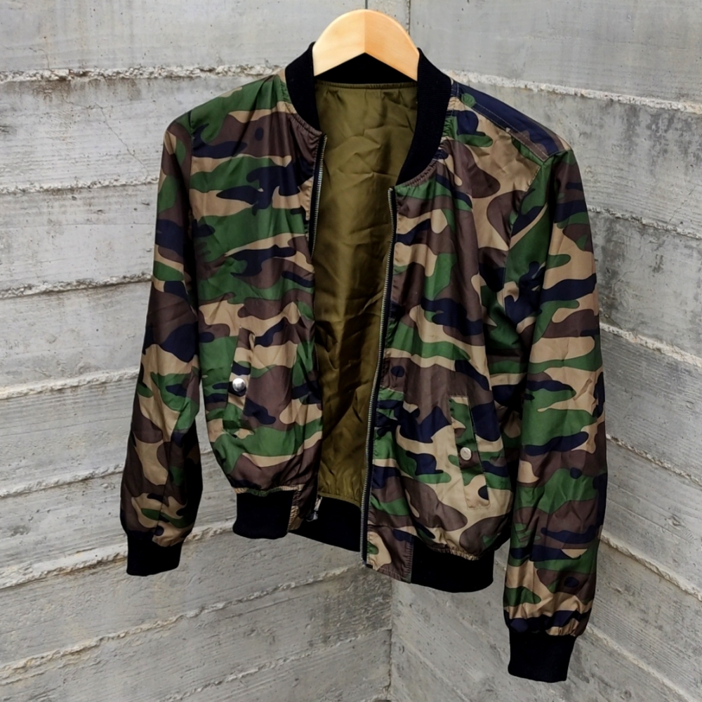Reversible Camo Bomber Jacket